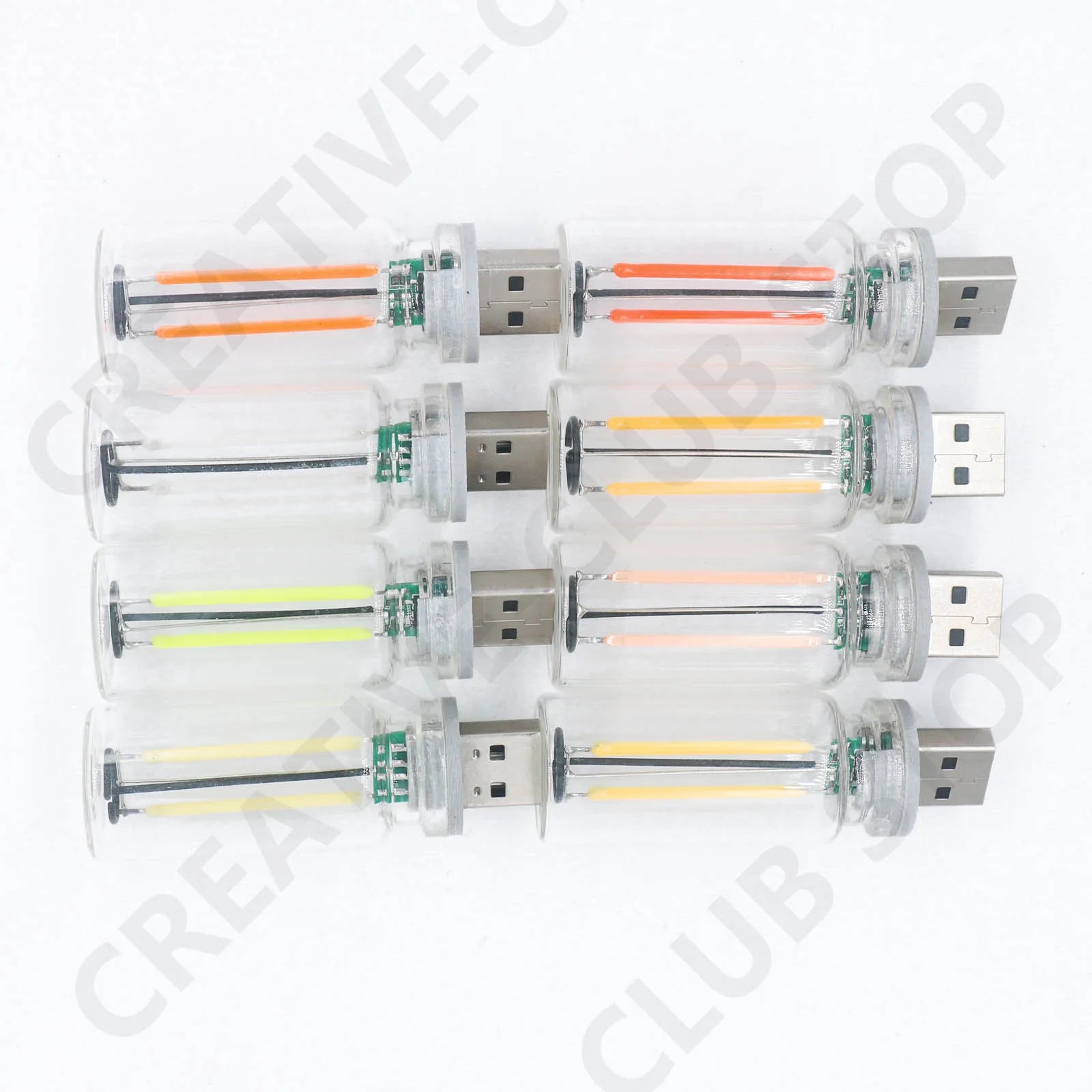 Car USB Night Light Touch Dimmable LED Filament Lamp Portable Lighting Plug and Play Decorative Atmosphere Light for Car Bedroom